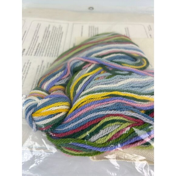 Vintage Columbia Minerva Crewel Craft Kit Marriage Sampler 1976 Floral - Picture 10 of 13